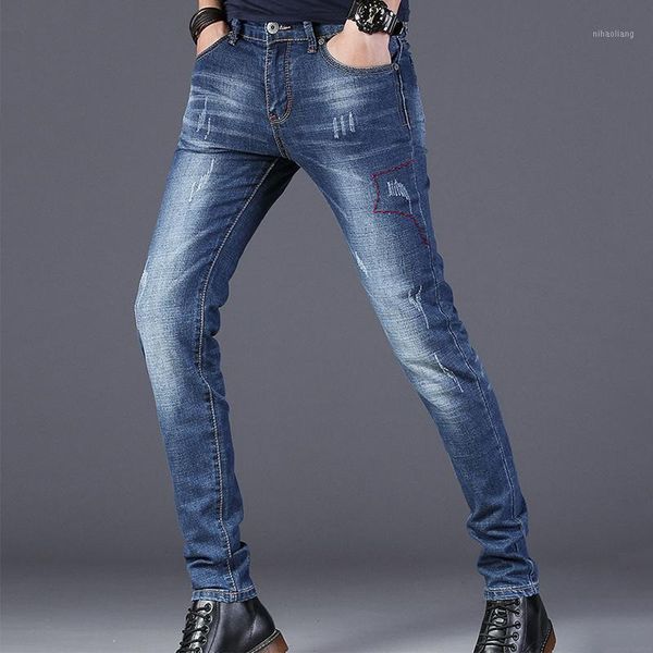 men's jeans casual stretch slim straight pants spring and summer men thin pencil leg tide brand1, Blue
men's jeans casual stretch slim straight pants spring and summer men thin pencil leg tide brand1, Blue