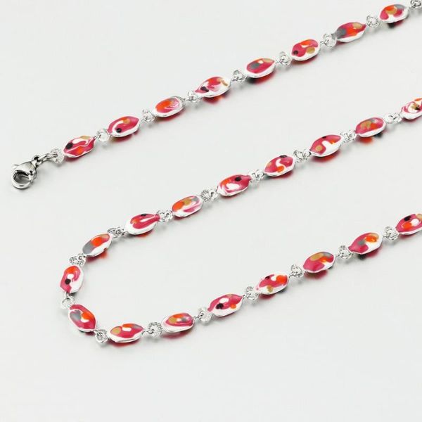 2pcs stainless steel link chain enamel beads style choker necklace for women girl jewelry collier femme collares de moda fn23, Silver
2pcs stainless steel link chain enamel beads style choker necklace for women girl jewelry collier femme collares de moda fn23, Silver