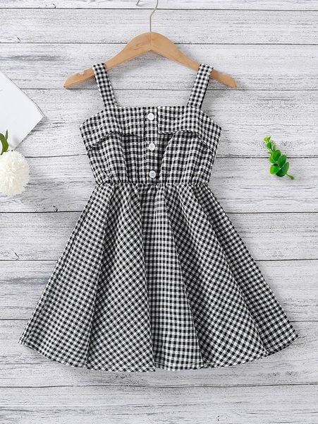 toddler girls gingham half button flared cami dress she, Red;yellow
toddler girls gingham half button flared cami dress she, Red;yellow