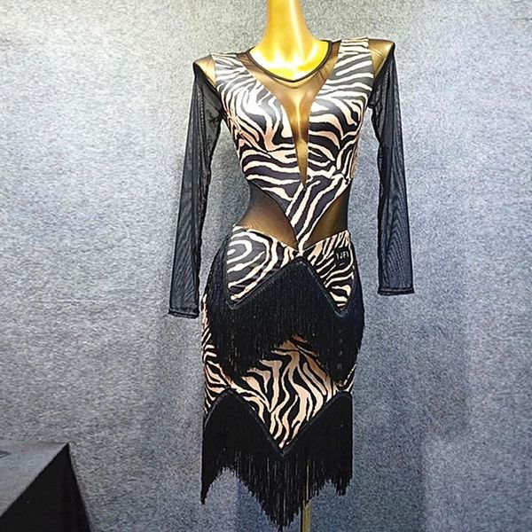 stage wear latin dance dress women salsa tango costumes american practice zebra, Black;red
stage wear latin dance dress women salsa tango costumes american practice zebra, Black;red