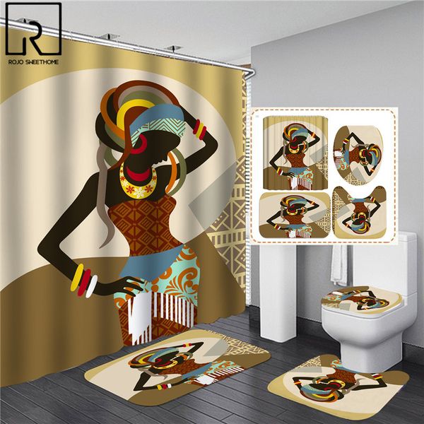 vintage african woman shower curtain set bathroom curtains bath carpet anti-slip mats doormats soft toilet rugs home decoration
vintage african woman shower curtain set bathroom curtains bath carpet anti-slip mats doormats soft toilet rugs home decoration