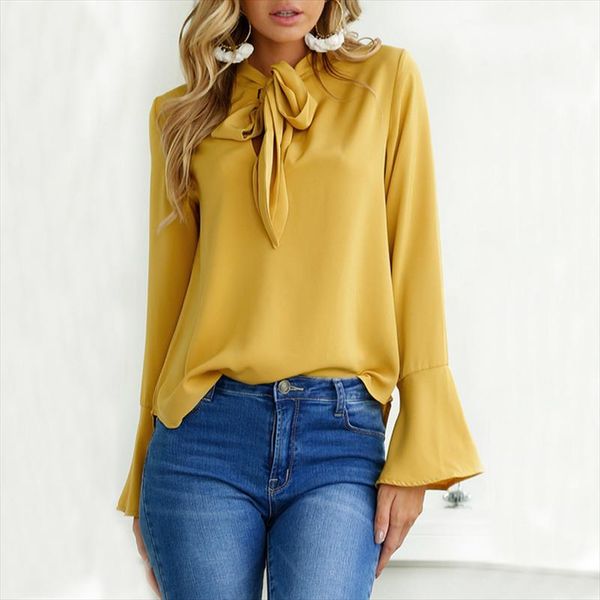 мода женщины топы с длинным рукавом лук flare рукав lady базового tee blusas solid color tops 4 цвета, White
мода женщины топы с длинным рукавом лук flare рукав lady базового tee blusas solid color tops 4 цвета, White