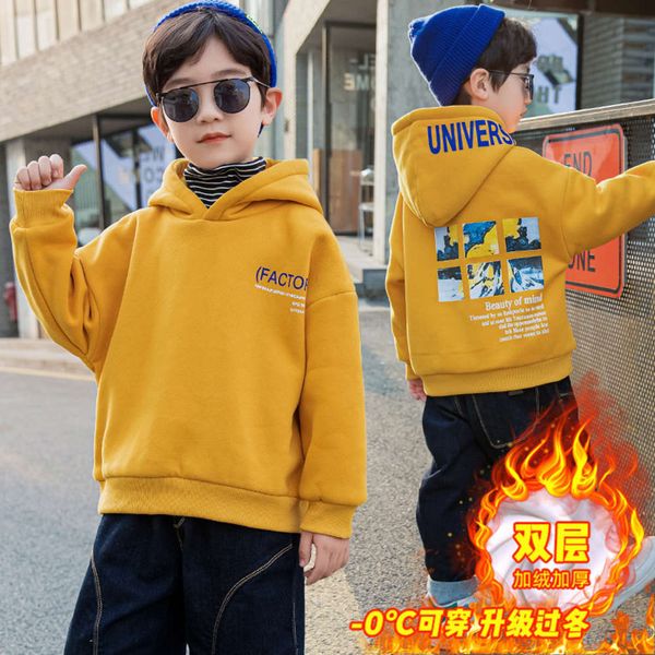 men's plush winter hooded sweater wear children's thickened warm undercover 2020 new fashion, Black
men's plush winter hooded sweater wear children's thickened warm undercover 2020 new fashion, Black