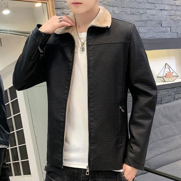 browon 2020 fashion winter leather jacket men retro pu plus velvet jackets coat waterproof warm biker jacket for men clothing, Black
browon 2020 fashion winter leather jacket men retro pu plus velvet jackets coat waterproof warm biker jacket for men clothing, Black