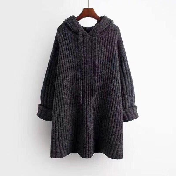 women's sweaters european american long sleeve hooded up casual idle style mid-length pullover sweater for women vestido elegante, White;black
women's sweaters european american long sleeve hooded up casual idle style mid-length pullover sweater for women vestido elegante, White;black