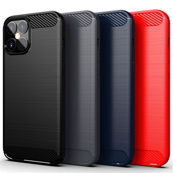 cover tpu carbon fiber case for iphone 6 7 8 plus 11 12 pro max mini fundas