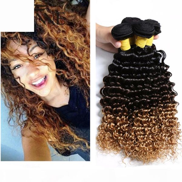 honey blonde ombre deep curly hair bundles three tone 1b 4 27 brown blonde ombre deep wave wavy human hair extensions 3pcs lot, Black;brown
honey blonde ombre deep curly hair bundles three tone 1b 4 27 brown blonde ombre deep wave wavy human hair extensions 3pcs lot, Black;brown