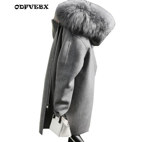 elegant plus size 5xl women autumn winter woolen jacket new medium long hooded warm woolen coat loose parka female outerwear, Black
elegant plus size 5xl women autumn winter woolen jacket new medium long hooded warm woolen coat loose parka female outerwear, Black