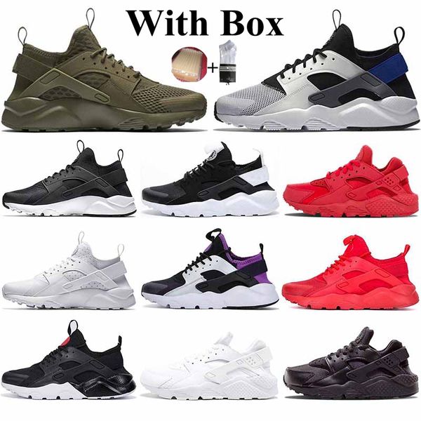 with box huarache men running shoes 4.0 1.0 triple black white pure platinum mens trainer breathable sneakers womens sport runner 36-45
with box huarache men running shoes 4.0 1.0 triple black white pure platinum mens trainer breathable sneakers womens sport runner 36-45