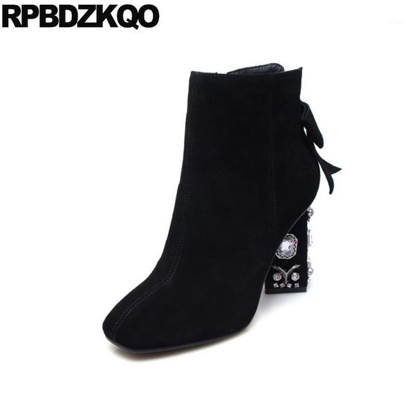 booties suede bow size 10 43 shoes brand square toe genuine leather strange big fall ankle women black rhinestone side zip boots1
booties suede bow size 10 43 shoes brand square toe genuine leather strange big fall ankle women black rhinestone side zip boots1