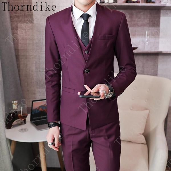 brand men suit 2020 wedding suits for men stand collar 3 pieces slim fit burgundy suit mens gray black tuxedo jacket+vest+pants, White;black
brand men suit 2020 wedding suits for men stand collar 3 pieces slim fit burgundy suit mens gray black tuxedo jacket+vest+pants, White;black