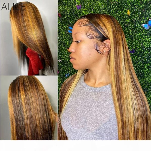 alice highlight straight t-part lace front human hair wigs 150% density scalp closure wigs with baby hair non-remy, Black;brown
alice highlight straight t-part lace front human hair wigs 150% density scalp closure wigs with baby hair non-remy, Black;brown