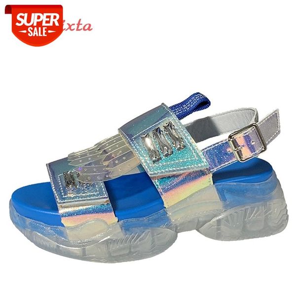 aphixta bling platform wedges sandals women transparent sole crystals jelly shoes 5cm heel women buckle summer zapatos mujer #pw7r, Black
aphixta bling platform wedges sandals women transparent sole crystals jelly shoes 5cm heel women buckle summer zapatos mujer #pw7r, Black