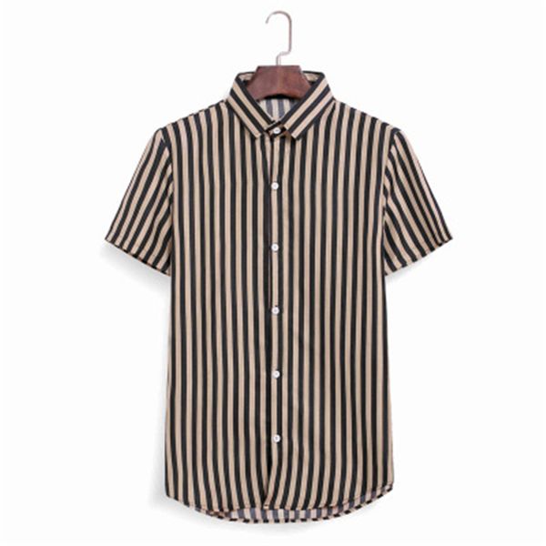 mens thin stripe shirts clothing fashion trend short sleeve cardigan lapel neck shirts spring male casual pocket single breasted homme, White;black
mens thin stripe shirts clothing fashion trend short sleeve cardigan lapel neck shirts spring male casual pocket single breasted homme, White;black