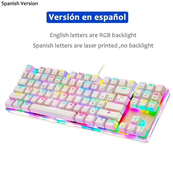 k87s gaming механическая feel клавиатура usb проводная 87 клавиш с rgb универсальный подсветка красный синий переключатель для пк компьютерн
k87s gaming механическая feel клавиатура usb проводная 87 клавиш с rgb универсальный подсветка красный синий переключатель для пк компьютерн