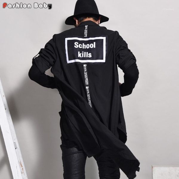 men's trench coats unique men's irregular extended autumn coat slim fit fashion letters thin long 2021 1, Tan;black
men's trench coats unique men's irregular extended autumn coat slim fit fashion letters thin long 2021 1, Tan;black