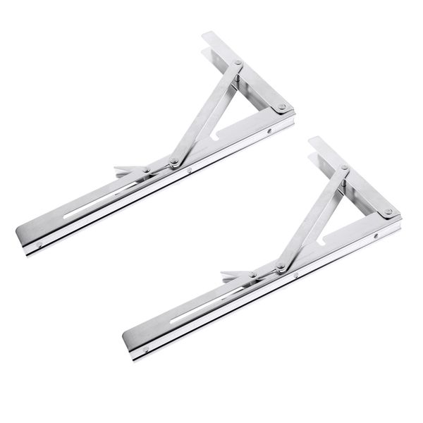 2 pieces lightweight 304 stainless steel folding marine boat bench shelf table bracket wall mount support 300x162mm 59kg/130lb
2 pieces lightweight 304 stainless steel folding marine boat bench shelf table bracket wall mount support 300x162mm 59kg/130lb