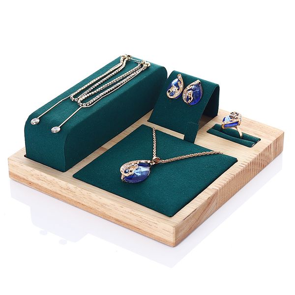 multi-function bamboo jewelry display stand necklace ring earring bracelet pendants display tray organizer holder showcase, Black
multi-function bamboo jewelry display stand necklace ring earring bracelet pendants display tray organizer holder showcase, Black