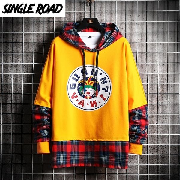 singleroad men's hoodies men autumn plaid patchwork funny harajuku japanese streetwear yellow hoodie men sweatshirt male 201020, Black
singleroad men's hoodies men autumn plaid patchwork funny harajuku japanese streetwear yellow hoodie men sweatshirt male 201020, Black