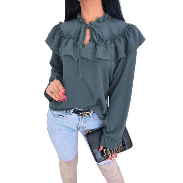 fashion ruffles tie shirts new soild color long sleeves loose casual wear women spring autumn chiffon pullover blouse hot, White
fashion ruffles tie shirts new soild color long sleeves loose casual wear women spring autumn chiffon pullover blouse hot, White