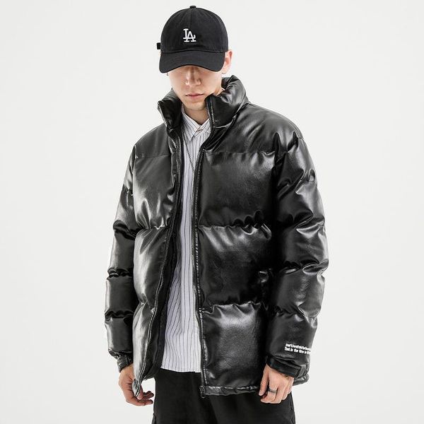 fashion winter men casual parkas coats thicken warm male overcoat streetwear men's cotton korean thickened stand collar jacket, Black
fashion winter men casual parkas coats thicken warm male overcoat streetwear men's cotton korean thickened stand collar jacket, Black