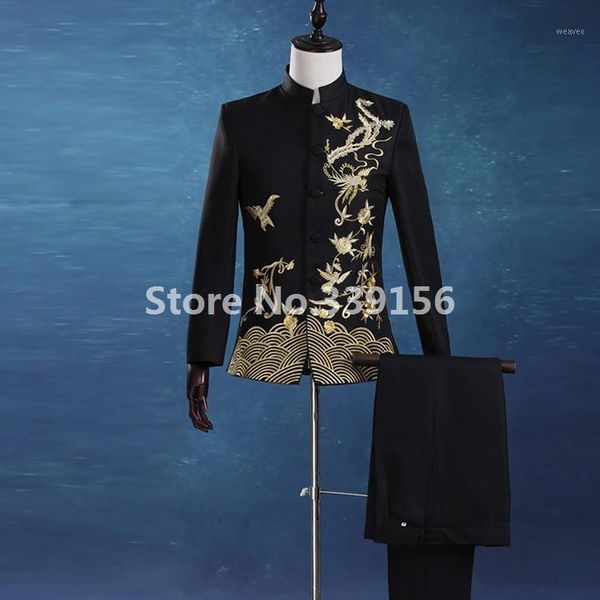 wholesale- chinese tunic stand collar black suits men festival traditional mandarin embroidery tuxedos men's stage costumes(jacket+pant, White;black
wholesale- chinese tunic stand collar black suits men festival traditional mandarin embroidery tuxedos men's stage costumes(jacket+pant, White;black