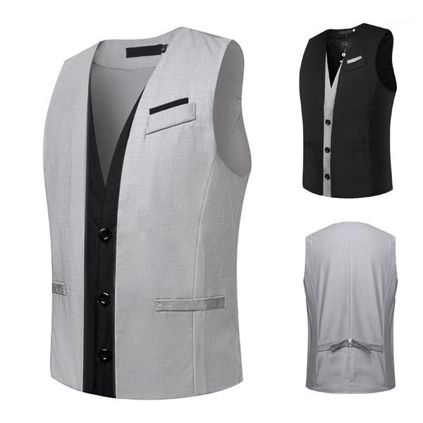 men sleeveless v-neck button waistcoat suit vest slim fit fake two pieces vests h81, Black;white
men sleeveless v-neck button waistcoat suit vest slim fit fake two pieces vests h81, Black;white