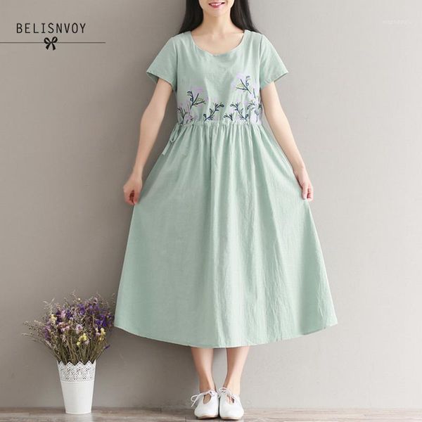 mori girl embroidery floral white blue green summer dress cotton linen loose women casual dresses ladies female vintage vestidos1, Black;gray
mori girl embroidery floral white blue green summer dress cotton linen loose women casual dresses ladies female vintage vestidos1, Black;gray