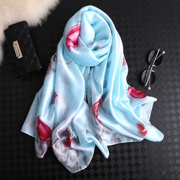 2020 new women scarf fashion summer print silk scarves flower long size pashmina lady shawls and wraps foulard hijabs scafs wmtvdr bdesybag, Blue;gray
2020 new women scarf fashion summer print silk scarves flower long size pashmina lady shawls and wraps foulard hijabs scafs wmtvdr bdesybag, Blue;gray