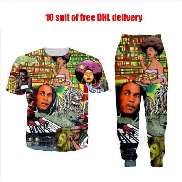 new fashion women/mens bob marley funny 3d print t-shirt + jogger pants casusal tracksuit sets df4, White;black
new fashion women/mens bob marley funny 3d print t-shirt + jogger pants casusal tracksuit sets df4, White;black