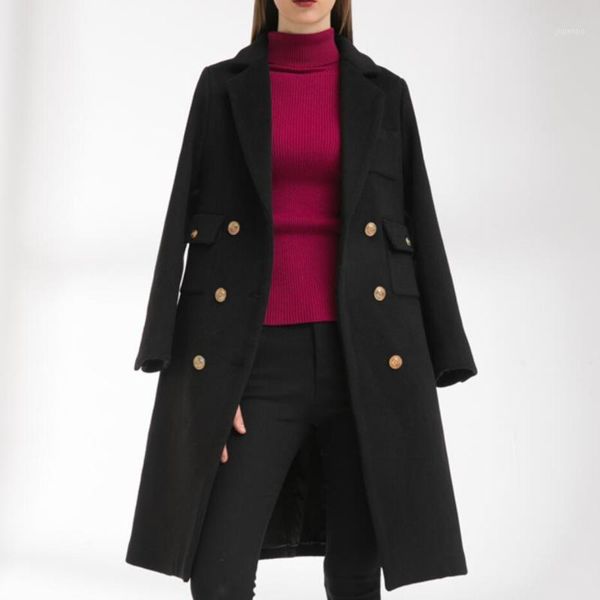 women's wool & blends autumn winter fashion double breasted woolen coat women loose black plus size1
women's wool & blends autumn winter fashion double breasted woolen coat women loose black plus size1