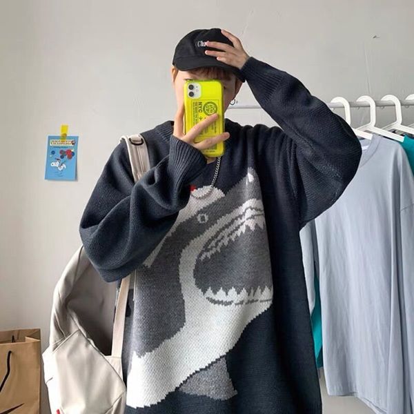 autumn and winter sweaters men's korean style trend versatile round neck loose lazy wind thickened t-shirt, White;black
autumn and winter sweaters men's korean style trend versatile round neck loose lazy wind thickened t-shirt, White;black