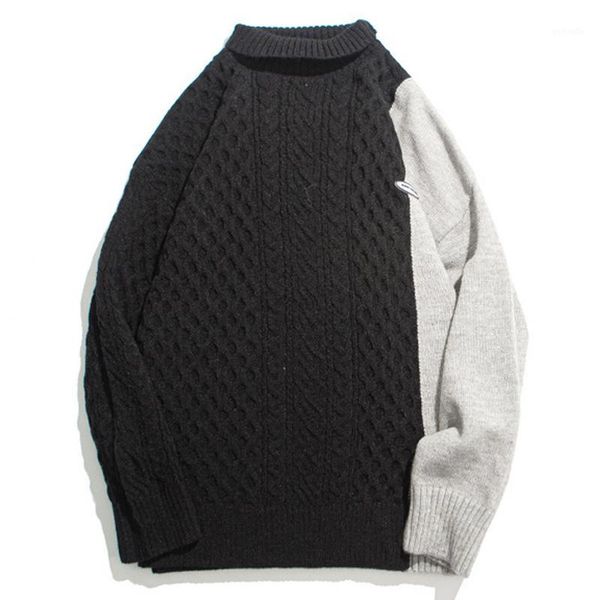 mens vintage patchwork knitted sweaters streetwear hiphop 2020 autumn winter casual men harajuku loose color block pullover 1, White;black
mens vintage patchwork knitted sweaters streetwear hiphop 2020 autumn winter casual men harajuku loose color block pullover 1, White;black