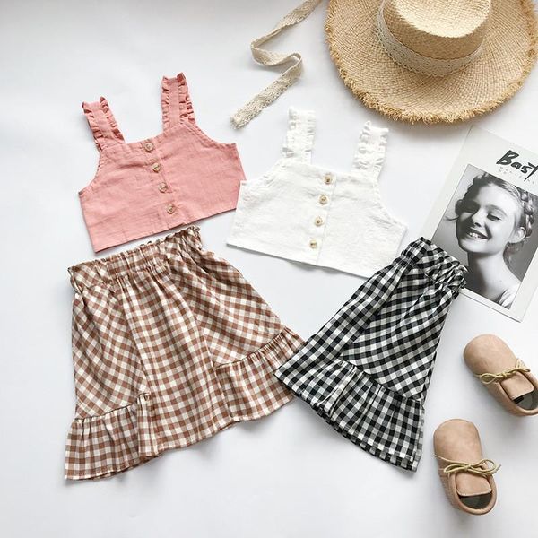 baby girls clothes set summer children girls solid vest plaid tutu dress 2 pcs toddler fashion clothing kids set, White
baby girls clothes set summer children girls solid vest plaid tutu dress 2 pcs toddler fashion clothing kids set, White