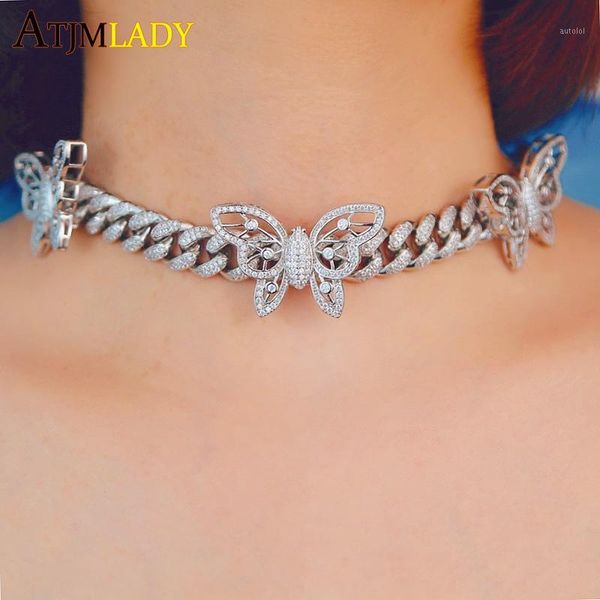 iced out bling cz 12mm wide miami cuban chain necklace with 40mm butterfly charm pendant women choker necklace hip hop jewelry1, Silver
iced out bling cz 12mm wide miami cuban chain necklace with 40mm butterfly charm pendant women choker necklace hip hop jewelry1, Silver