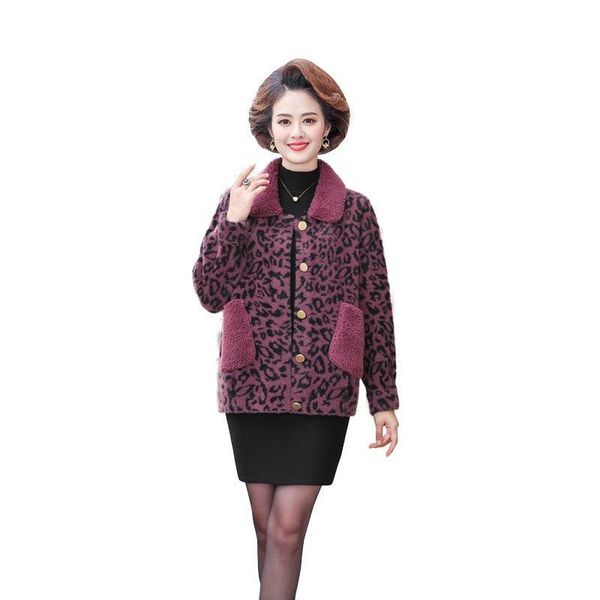 winter middle aged women faux mink cashmere comfortable leopard cardigans outwear lady warm knit soft coat, Black
winter middle aged women faux mink cashmere comfortable leopard cardigans outwear lady warm knit soft coat, Black