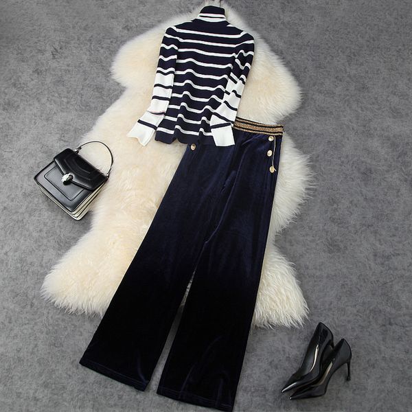 2020 fall autumn long sleeve stand collar striped knitted knits tees sweater + panelled buttons pants two piece 2 pieces set lo0811375, White
2020 fall autumn long sleeve stand collar striped knitted knits tees sweater + panelled buttons pants two piece 2 pieces set lo0811375, White