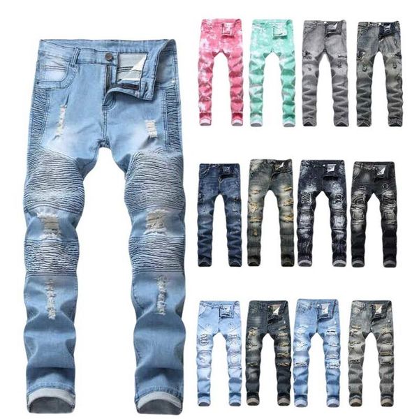 men's jeans 2021 multi-style male multicolour stretch denim pants print bikie ripped big patch plus size, Blue
men's jeans 2021 multi-style male multicolour stretch denim pants print bikie ripped big patch plus size, Blue