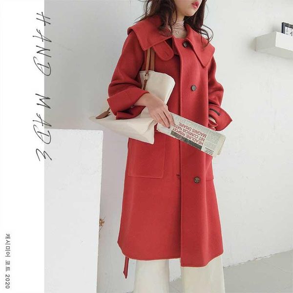 women's wool & blends spring winter hand made 100% coat wide lapels single breasted cashmere red with big pocket1, Black
women's wool & blends spring winter hand made 100% coat wide lapels single breasted cashmere red with big pocket1, Black