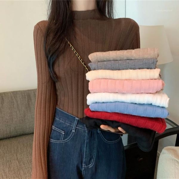 women's t-shirt kpop korean knit polyester acetate low waist fall 2021 gentle slim fit sleeve inner wear mock neck sweater for women1, White
women's t-shirt kpop korean knit polyester acetate low waist fall 2021 gentle slim fit sleeve inner wear mock neck sweater for women1, White