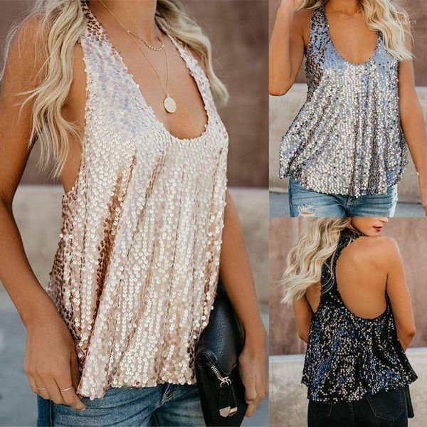 new fashion women sequin t-shirt female sleeveless round neck women street wear evening party clothes1, White
new fashion women sequin t-shirt female sleeveless round neck women street wear evening party clothes1, White