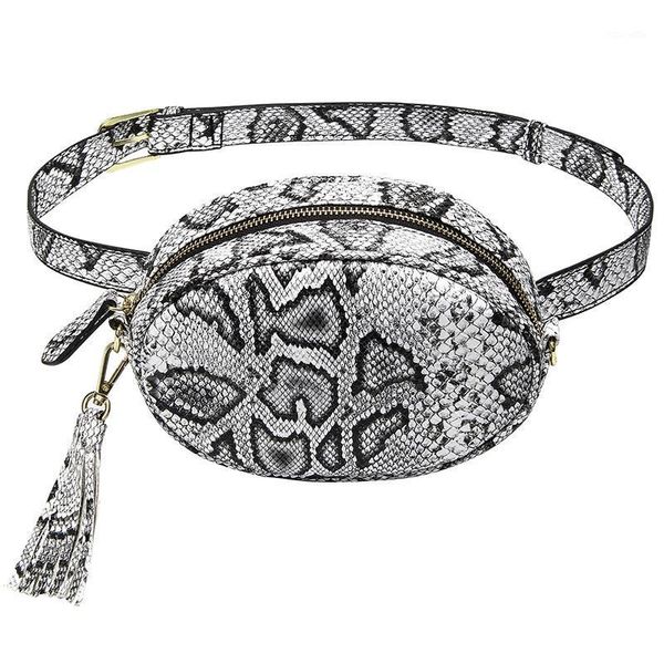 waist bags pu leather bumbag round fanny pack tassel fashion women luxury snake pattern belt bag lady phone packs female1
waist bags pu leather bumbag round fanny pack tassel fashion women luxury snake pattern belt bag lady phone packs female1