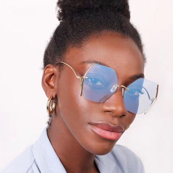 new rimless oversized sunglasses women men luxury black friday metal square female gradient colorful shades uv400 oculos sun glasses, White;black
new rimless oversized sunglasses women men luxury black friday metal square female gradient colorful shades uv400 oculos sun glasses, White;black