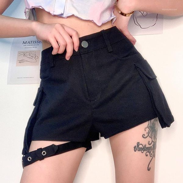 women's shorts insgirl streetwear women high waist leg loop with pockets casual gothic punk dark black y2k femme1, White;black
women's shorts insgirl streetwear women high waist leg loop with pockets casual gothic punk dark black y2k femme1, White;black