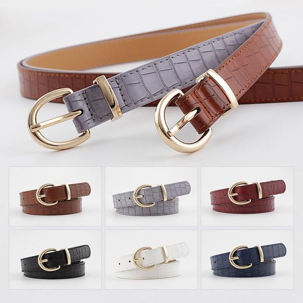 new lady crocodile belt belt gold buckle woman decorative pin buckle wild jeans dress slim waist, Black;brown
new lady crocodile belt belt gold buckle woman decorative pin buckle wild jeans dress slim waist, Black;brown