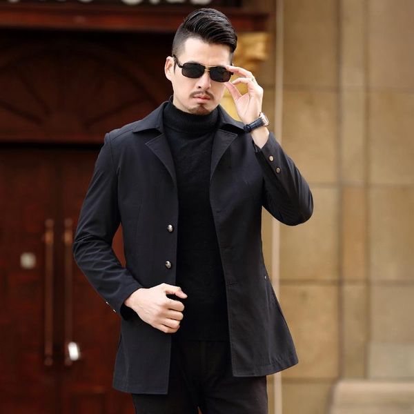 men's trench coats and winter of 2021 male soil cotton coat handsome british fashion, cultivate morality in long dress jacket, Tan;black
men's trench coats and winter of 2021 male soil cotton coat handsome british fashion, cultivate morality in long dress jacket, Tan;black