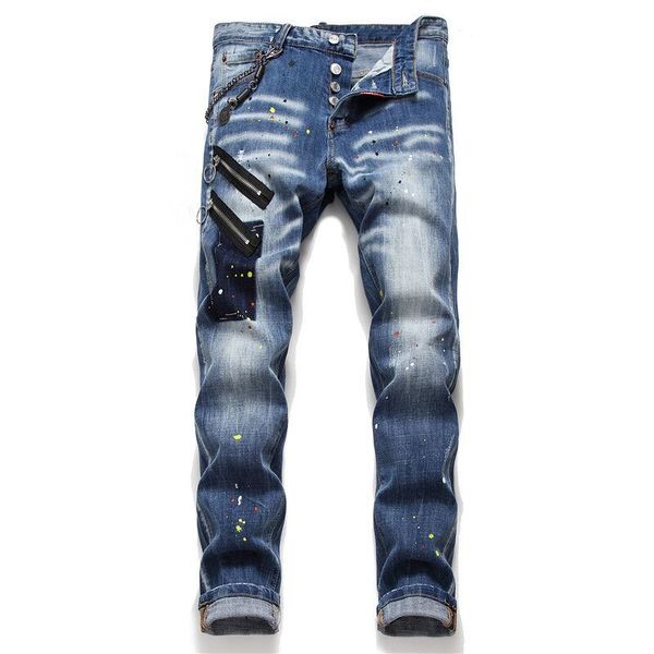 2021 new european and american fashion mens casual jeans highgrade washing pure hand grinding quality optimization lt2122, Blue
2021 new european and american fashion mens casual jeans highgrade washing pure hand grinding quality optimization lt2122, Blue