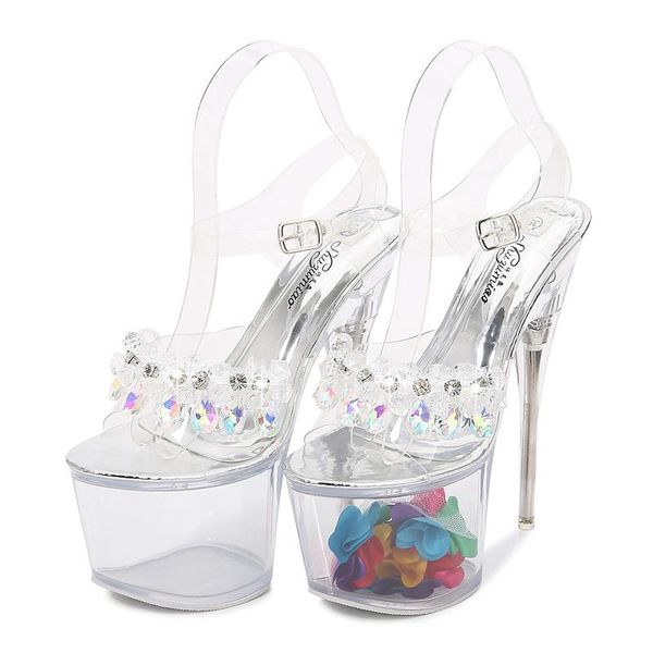 2021 summer elegant women fetish high heels transparent sandals all-match platform sandals large size female silver shoes, Black
2021 summer elegant women fetish high heels transparent sandals all-match platform sandals large size female silver shoes, Black