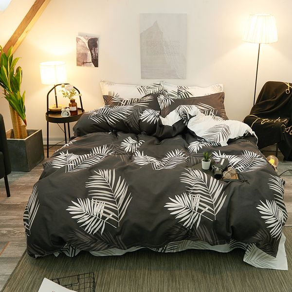 4pcs black bedding sets black white palm tree reversible bedding tropica leag duvet cover set morden microfiber comforter cover 1012
4pcs black bedding sets black white palm tree reversible bedding tropica leag duvet cover set morden microfiber comforter cover 1012