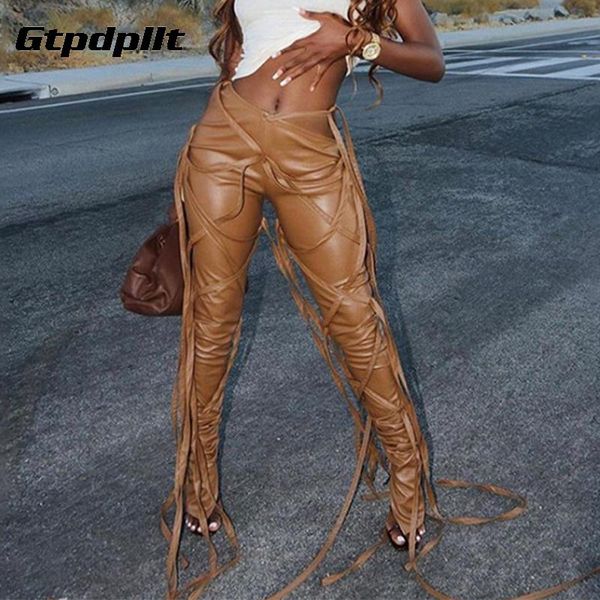 gtpdpllt lace up leggings tassels ruched flare pants women ribbons pu leather slit pants streetwear high waist trousers, Black;white
gtpdpllt lace up leggings tassels ruched flare pants women ribbons pu leather slit pants streetwear high waist trousers, Black;white